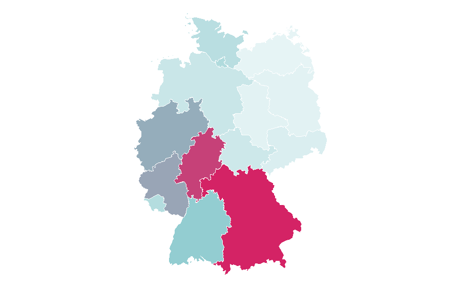 Affinity by region — Georgie & Mandy's First Marriage, Germany
