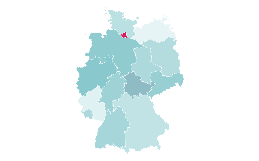 Affinity by region — German hip hop, Germany