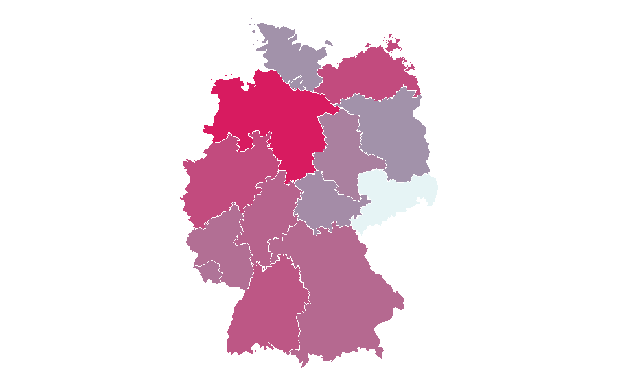 Affinité par région — German Shepherd, Allemagne