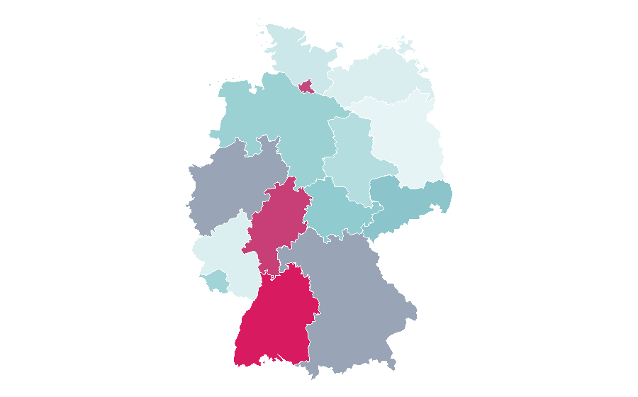 Affinity by region — German Ski Association, Germany