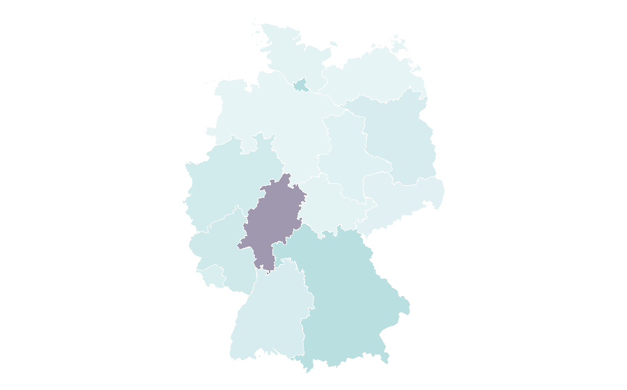 Affinity by region — Germanic languages, Germany