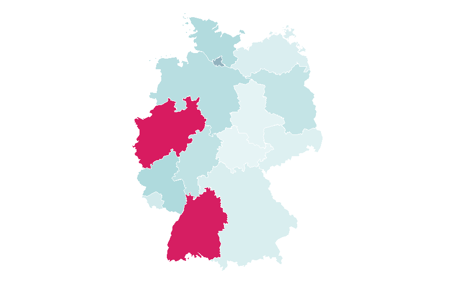 Affinity by region — Germanwings, Germany