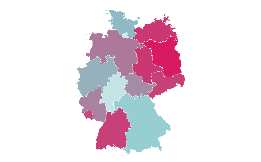 Affinity by region — Germany national under-21 football team, Germany