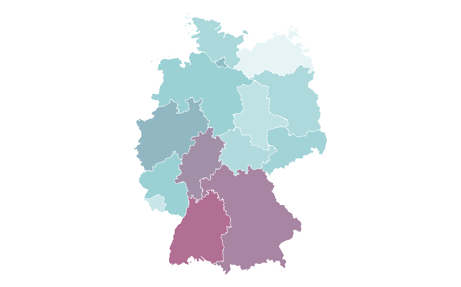 Affinity by region — Gesellschaft mit beschränkter Haftung, Germany