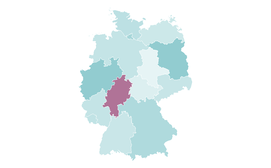 Affinity by region — Gewerkschaft der Polizei, Germany