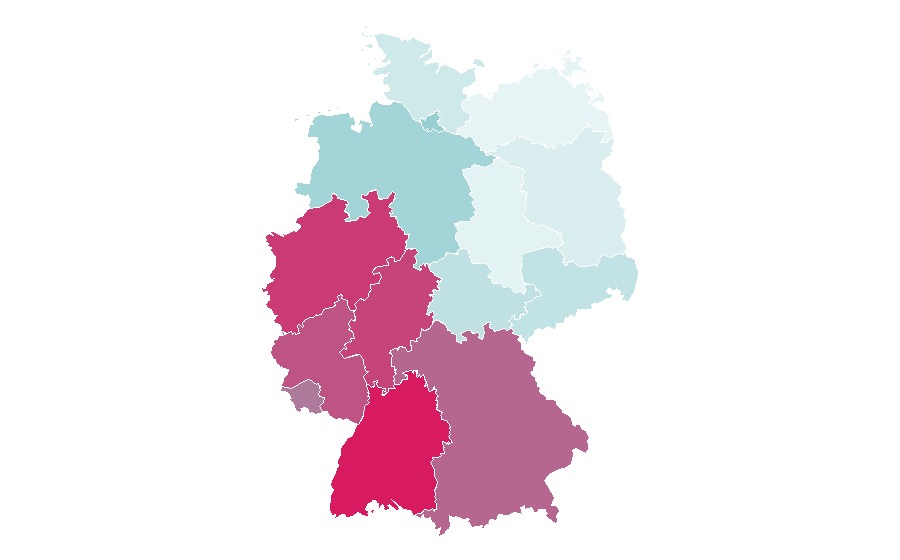 Affinity by region — Girona, Germany