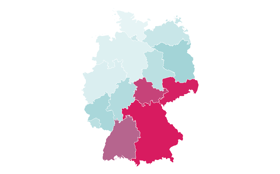Affinity by region — Glacier, Germany
