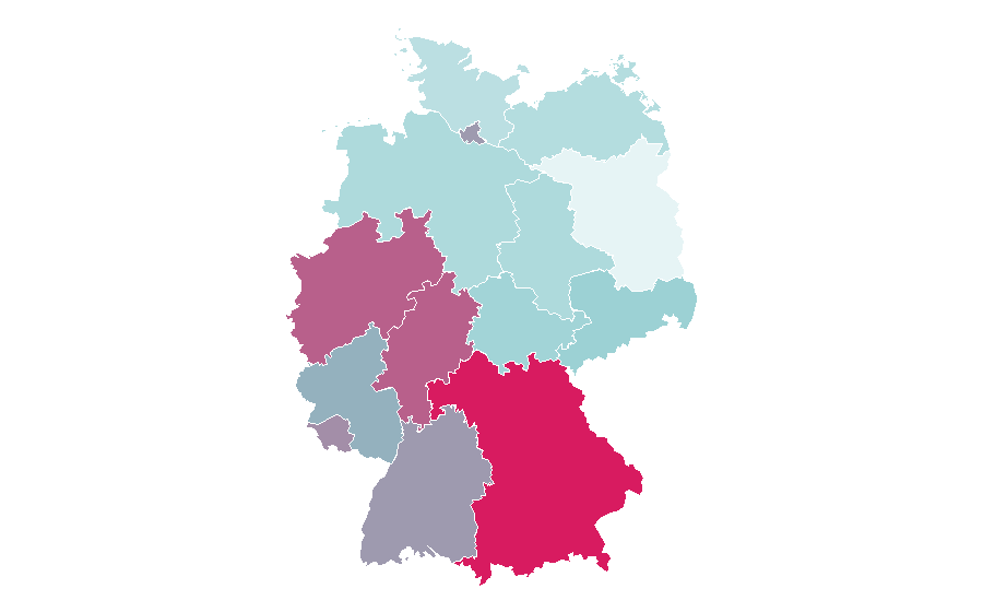 Affinity by region — Glam metal, Germany
