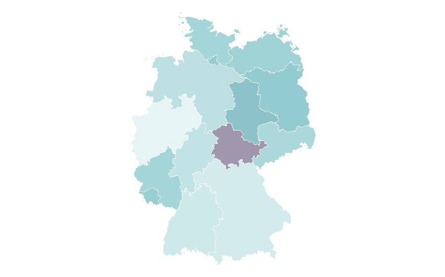 Afinidad por región — Glamour (magazine), Alemania