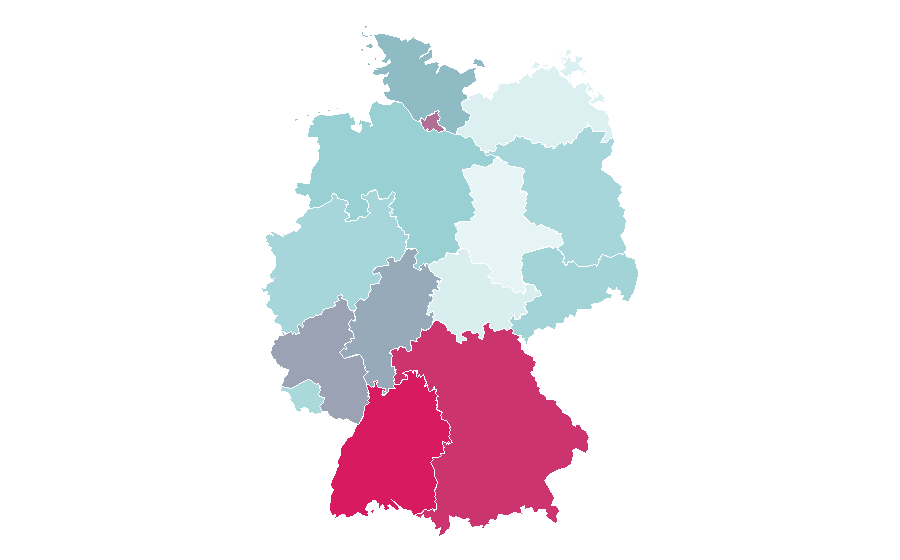 Affinity by region — Glamping, Germany