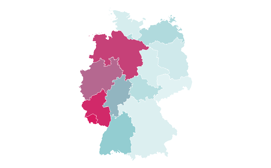 Affinity by region — Glass fiber, Germany