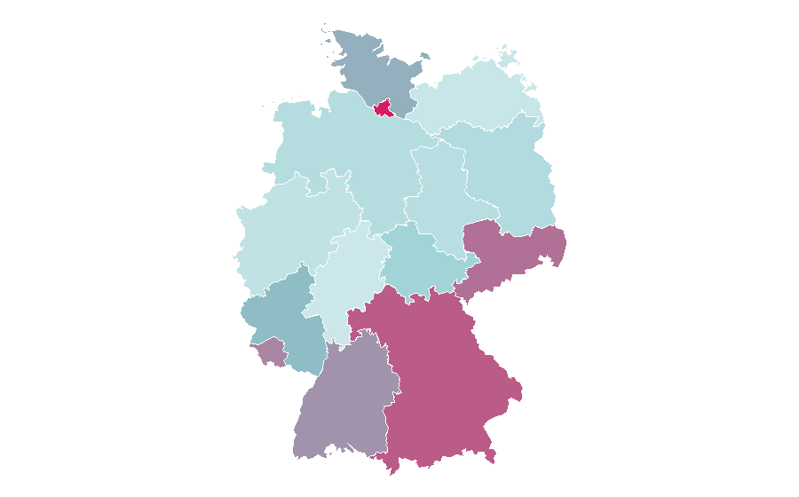 Affinity by region — Glenn Hughes, Germany