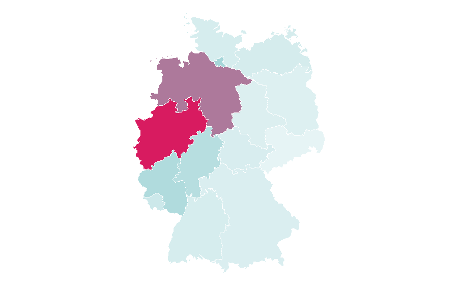 Affinity by region — Go Ahead Eagles, Germany