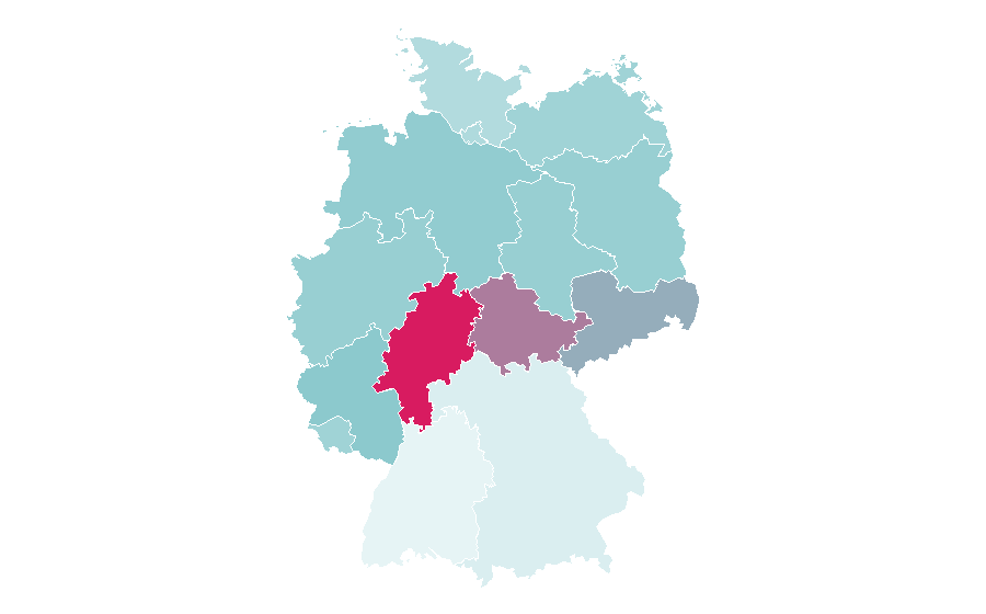 Affinity by region — God in Islam, Germany