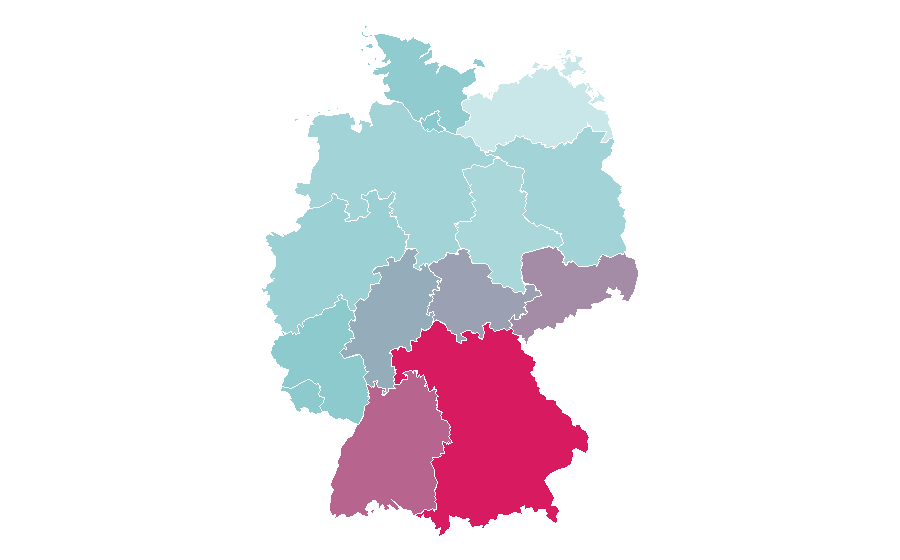 Affinité par région — Gold (TV channel), Allemagne