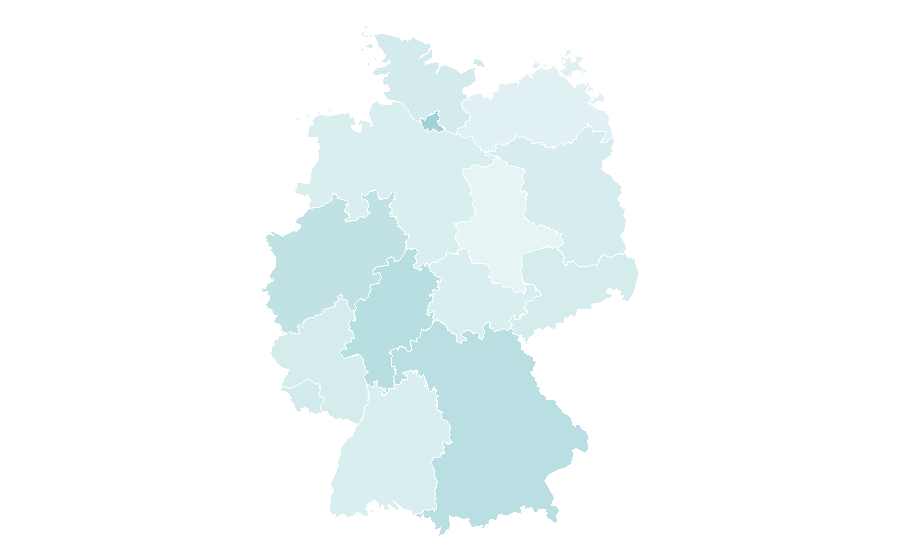 Affinity by region — Golden Globe Award, Germany