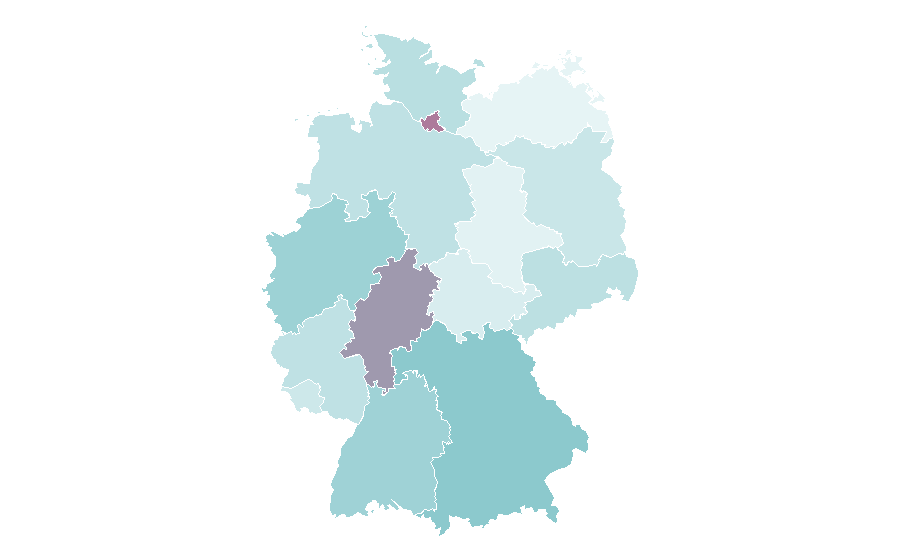 Affinity by region — Google Trends, Germany