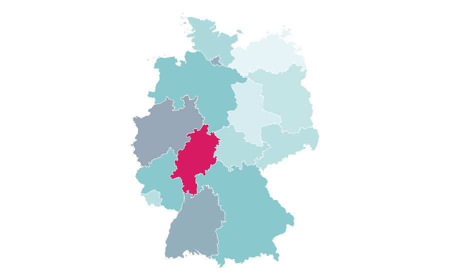 Affinity by region — Graduation, Germany