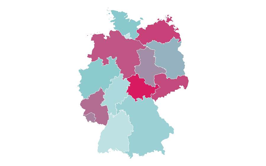 Affinity by region — Grand Slam of Darts, Germany