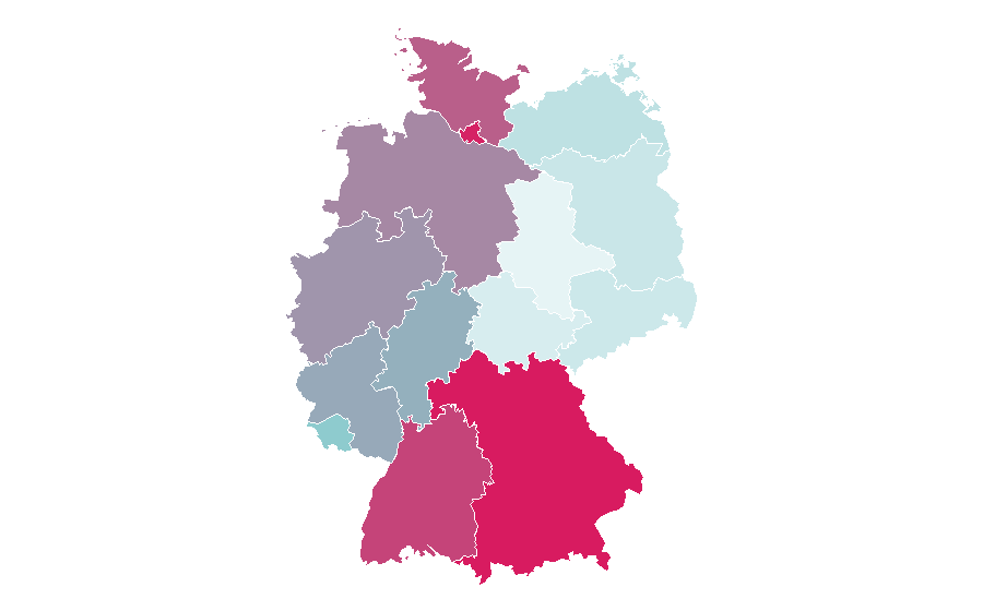 Affinity by region — Grand Slam (tennis), Germany