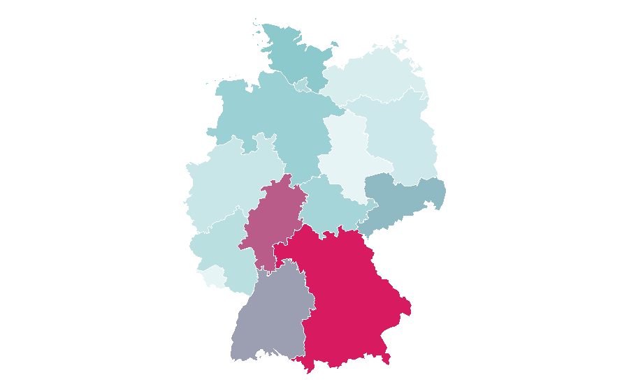 Affinity by region — Grand Tour (cycling), Germany