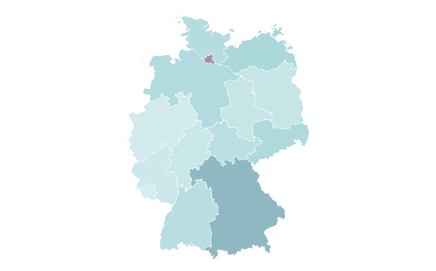Affinity by region — Granite, Germany