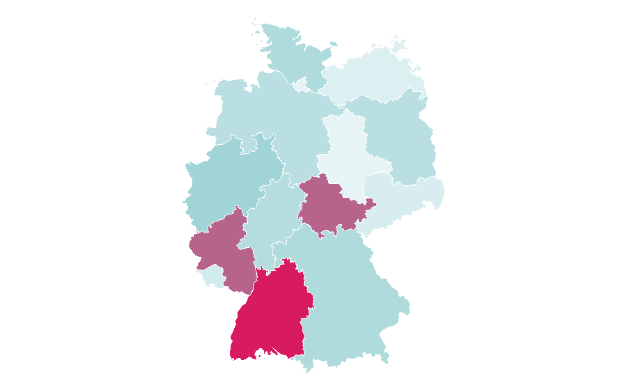 Affinity by region — Graphic designer, Germany
