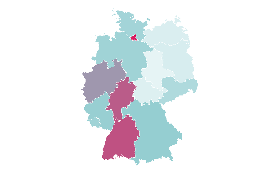 Affinité par région — Grappling, Allemagne