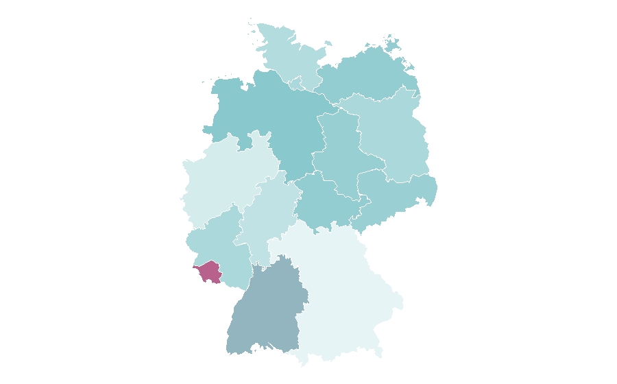Affinity by region — Grassroots democracy, Germany