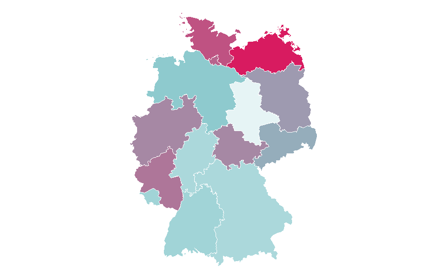 Affinity by region — Greek mythology, Germany