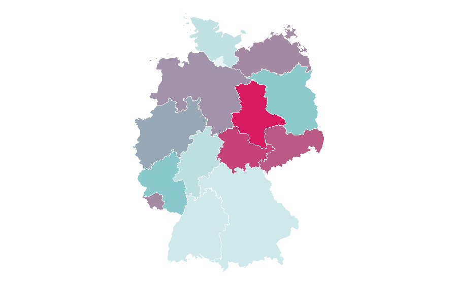 Afinidad por región — Green tea, Alemania