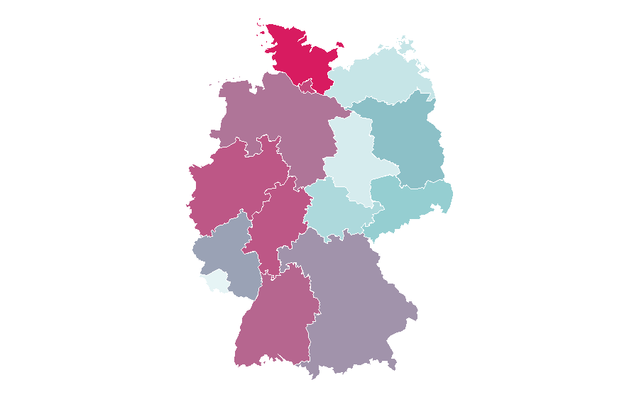 Affinity by region — Greenland, Germany