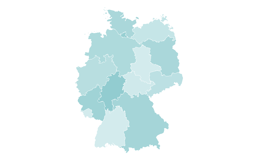 Affinity by region — Greyhounds, Germany