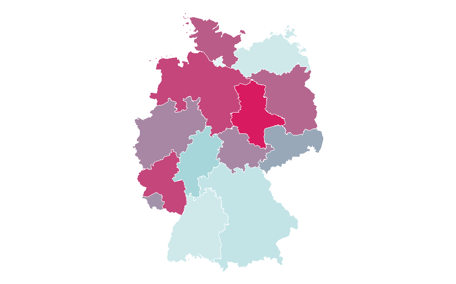 Affinity by region — Grey's Anatomy, Germany