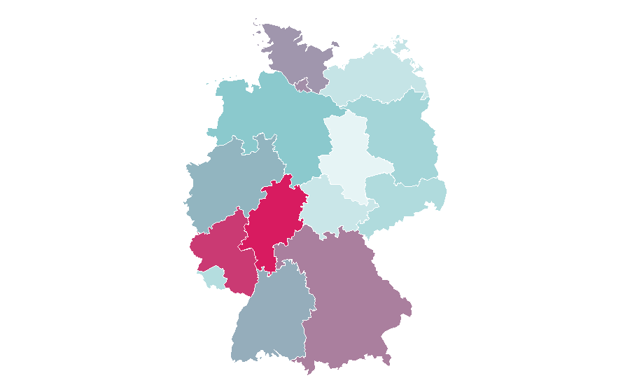Affinity by region — Guam, Germany