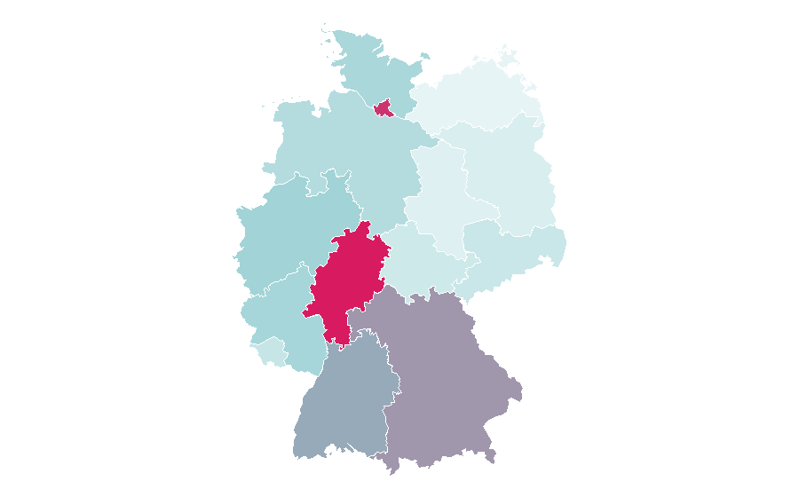 Affinità per regione — Guangdong, Germania