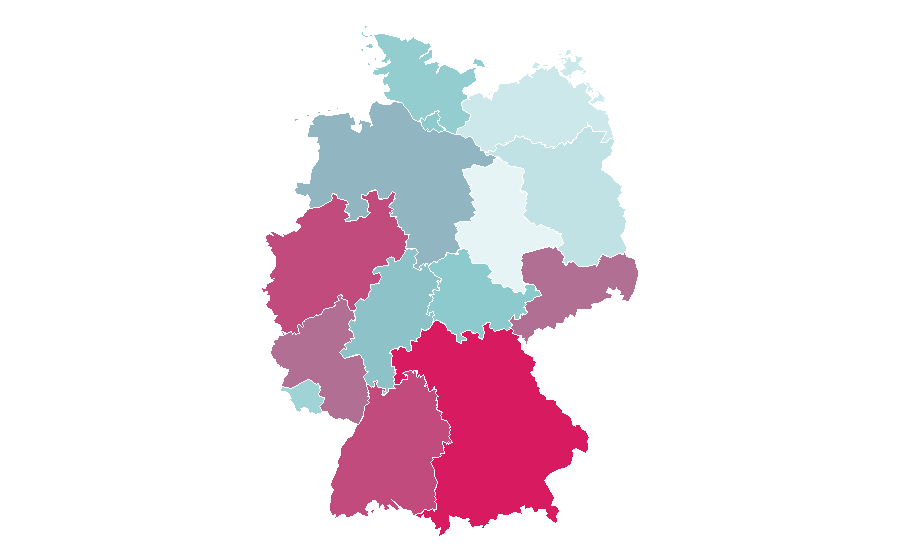 Affinity by region — Guide book, Germany
