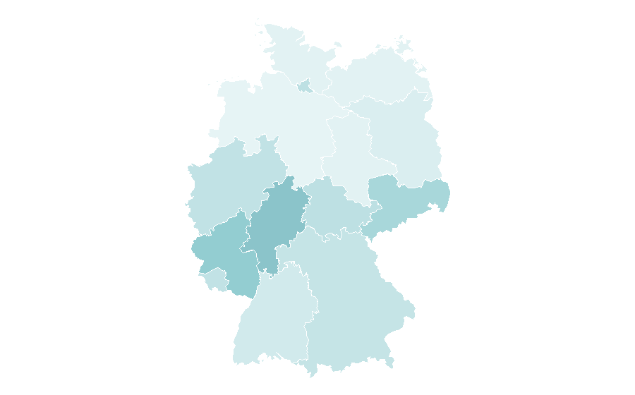 Affinity by region — Guitarist, Germany