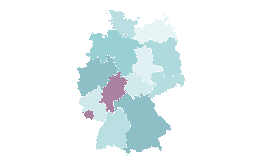Affinity by region — Hacker (term), Germany