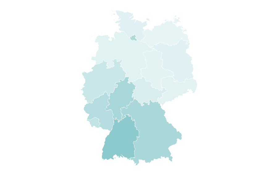 Affinity by region — Hair salon, Germany