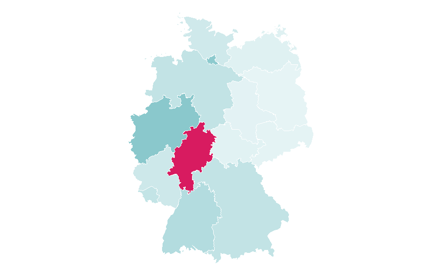 Affinity by region — Hajj, Germany