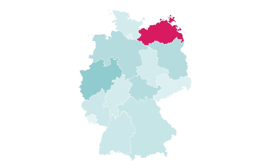Affinity by region — Hand, Germany