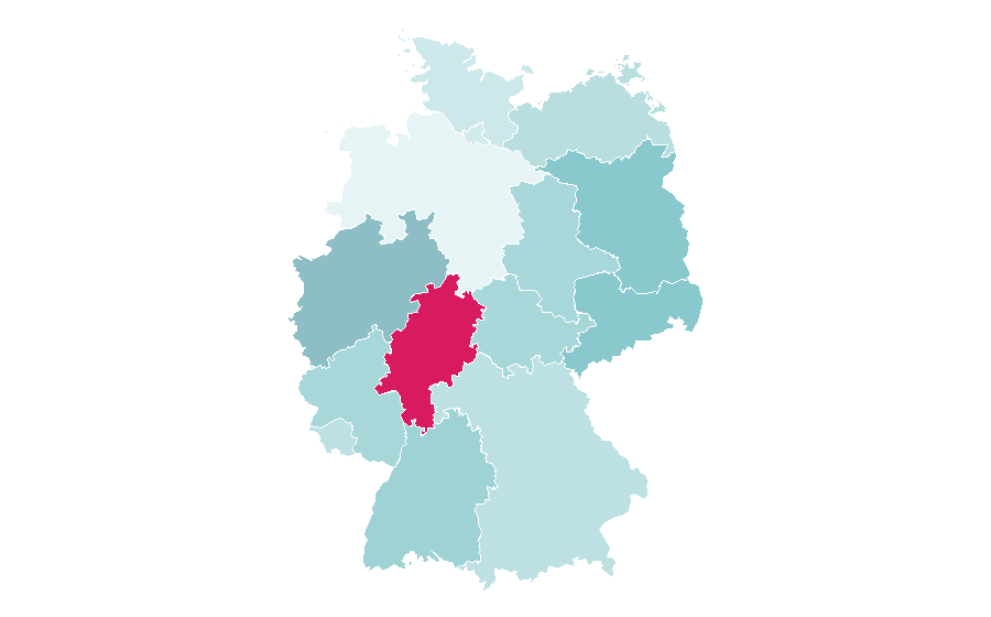 Affinity by region — Handwriting, Germany