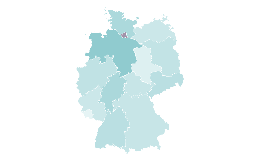 Affinity by region — Hannah Arendt, Germany