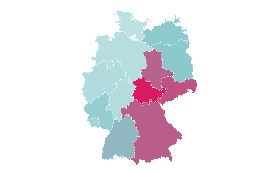 Affinity by region — Hansi Hinterseer, Germany