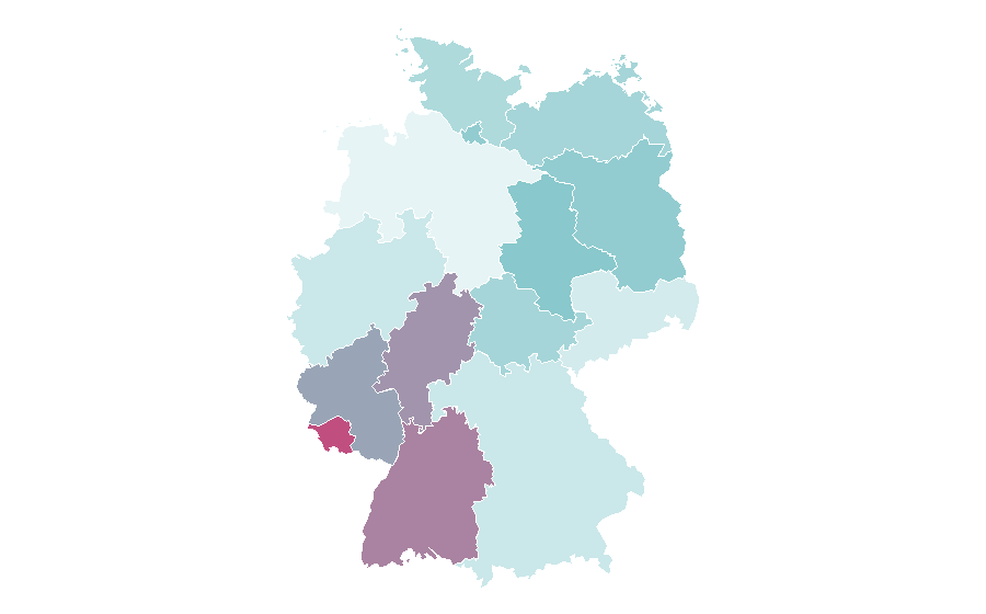 Afinidad por región — Hapoel Be'er Sheva F.C., Alemania