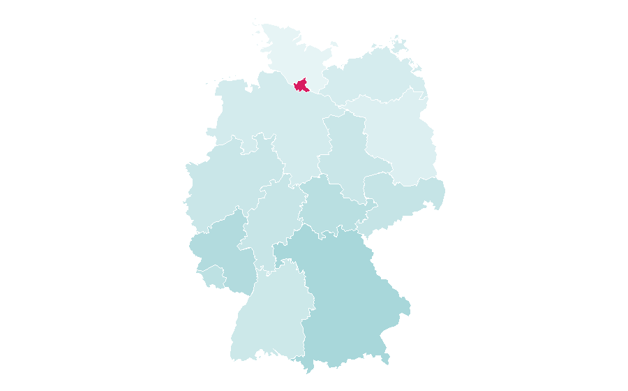 Affinité par région — Hard rock, Allemagne