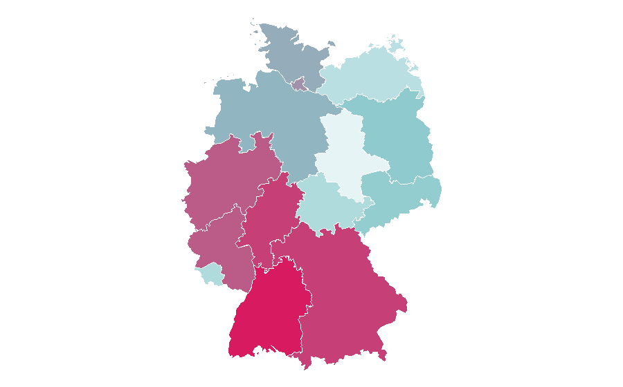 Affinity by region — Hawaii, Germany
