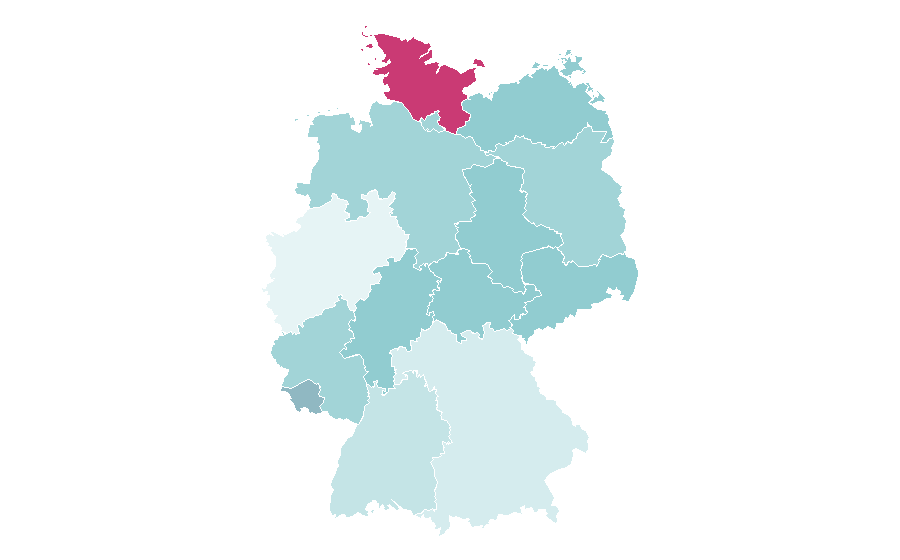 Affinity by region — Health & wellness, Germany