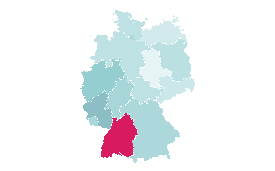 Affinity by region — Health informatics, Germany